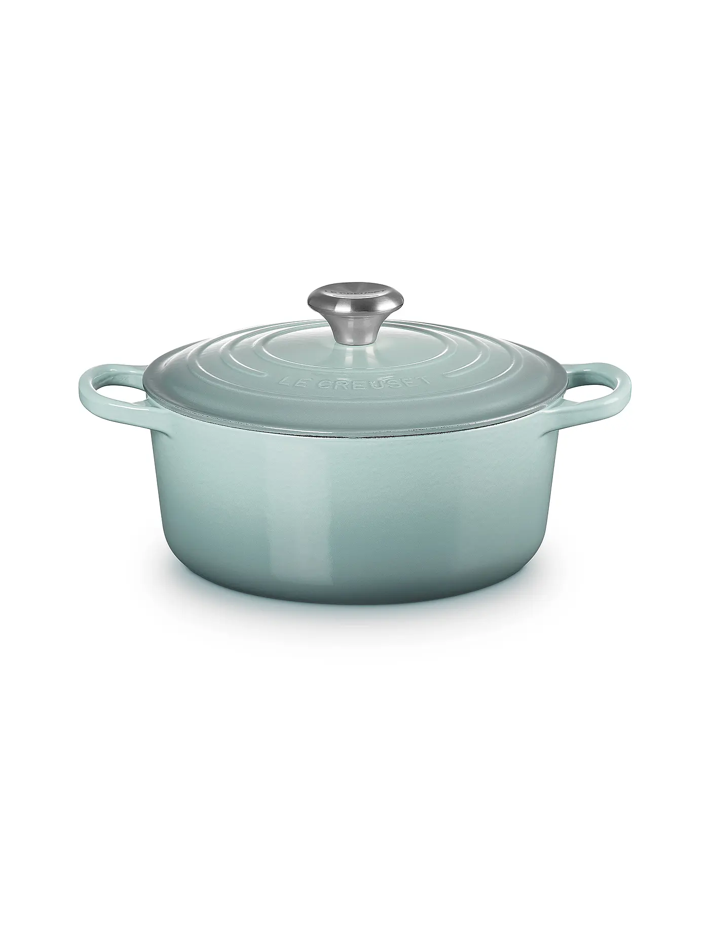 LE CREUSET | Bräter rund "Signature" 24cm/4,2l (Schwarz) | hellgrau